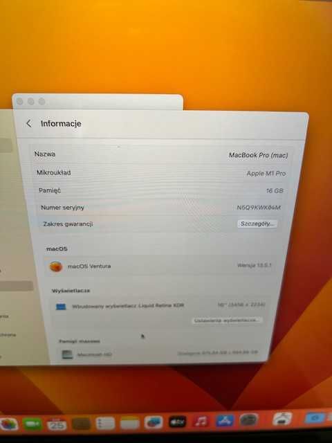 Mocny MacBook Pro 16 A2485 M1 PRO Dysk 1TB 16gb  Szczecin Ufogames