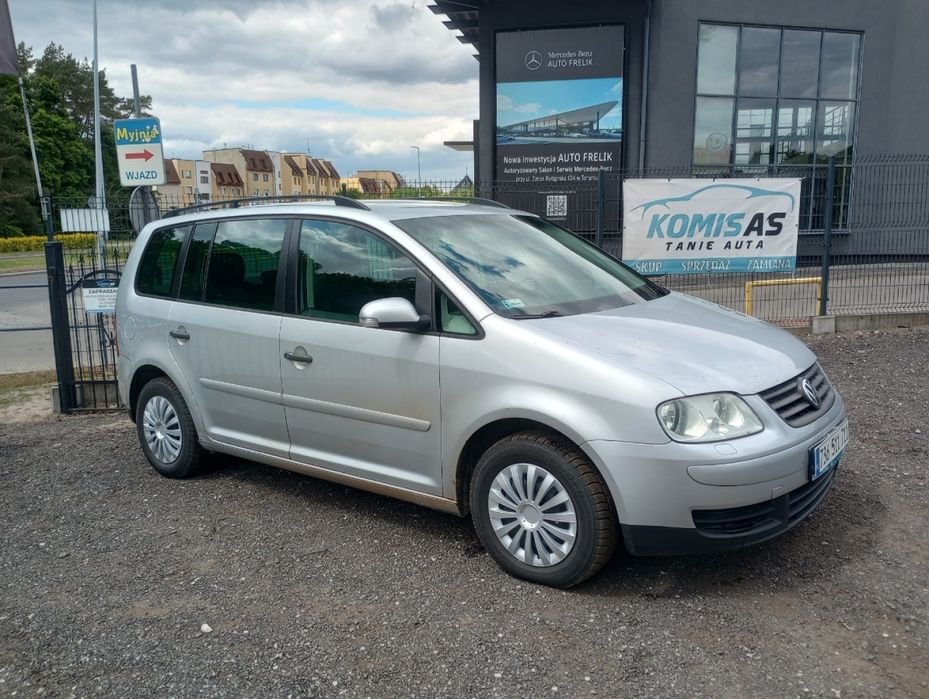 VW Touran 1.9D 105KM 2005r * el szyby klima hak * TORUŃ
