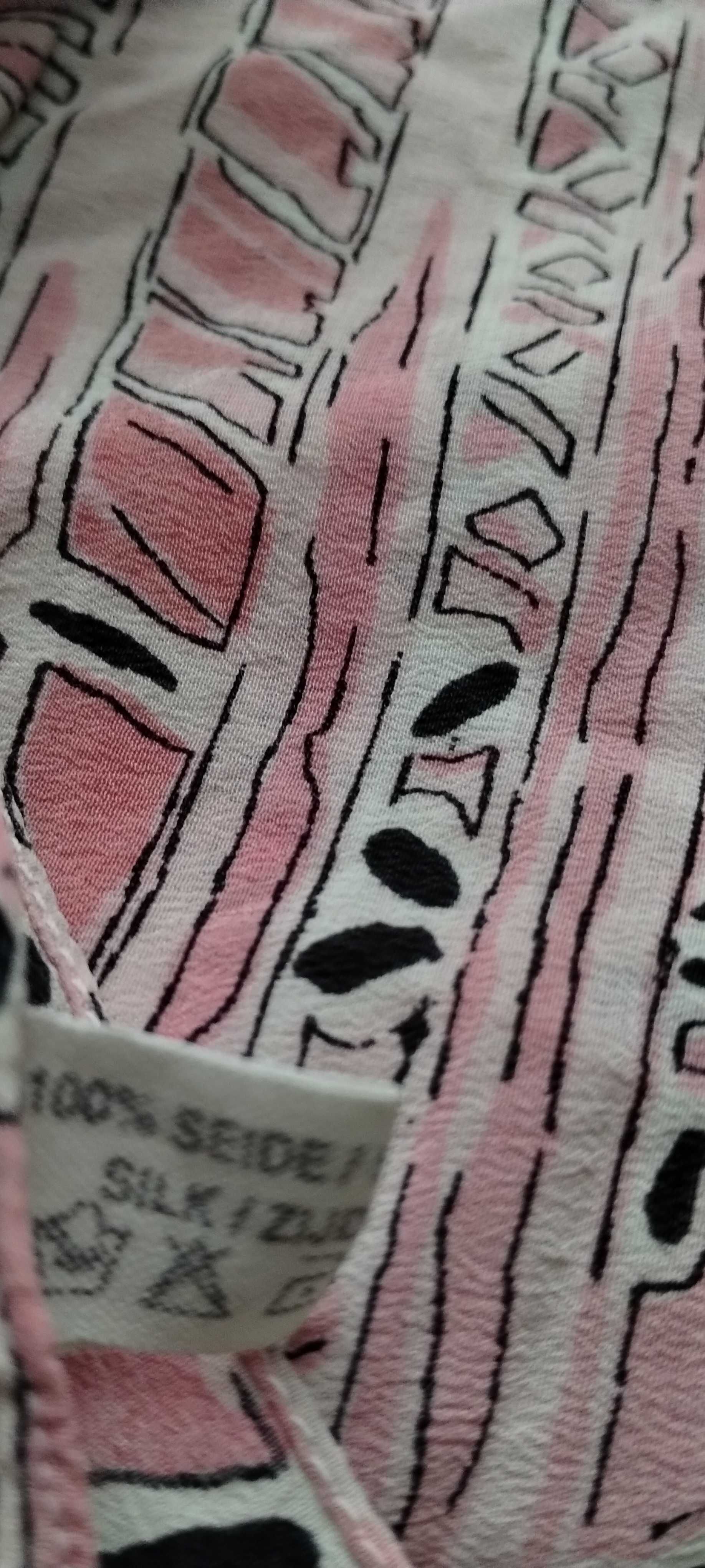 Jedwabna apaszka 100% jedwab silk pastelowa ideał