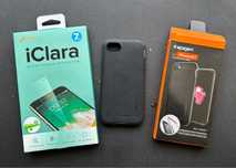 iPhone 7/8 etui (plecki) Spigen + szkło JCPal