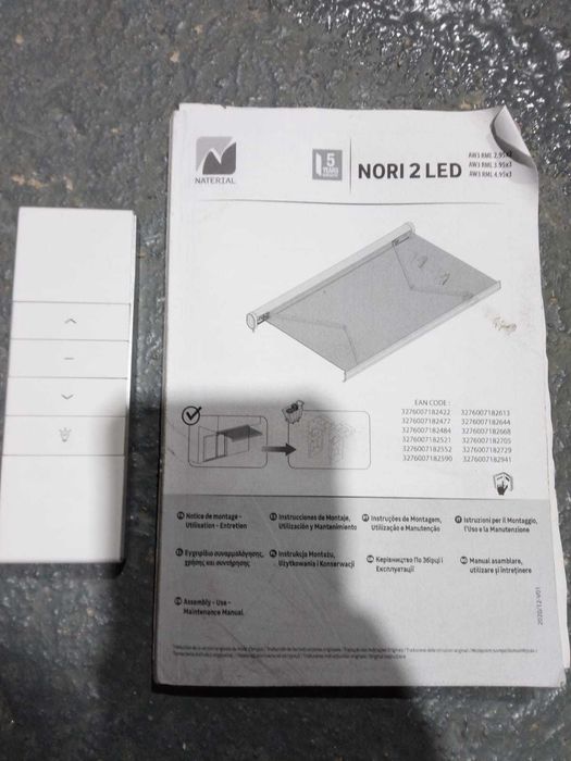 Toldo motorizado CINZA COM TELA BEGE LED 3X2M