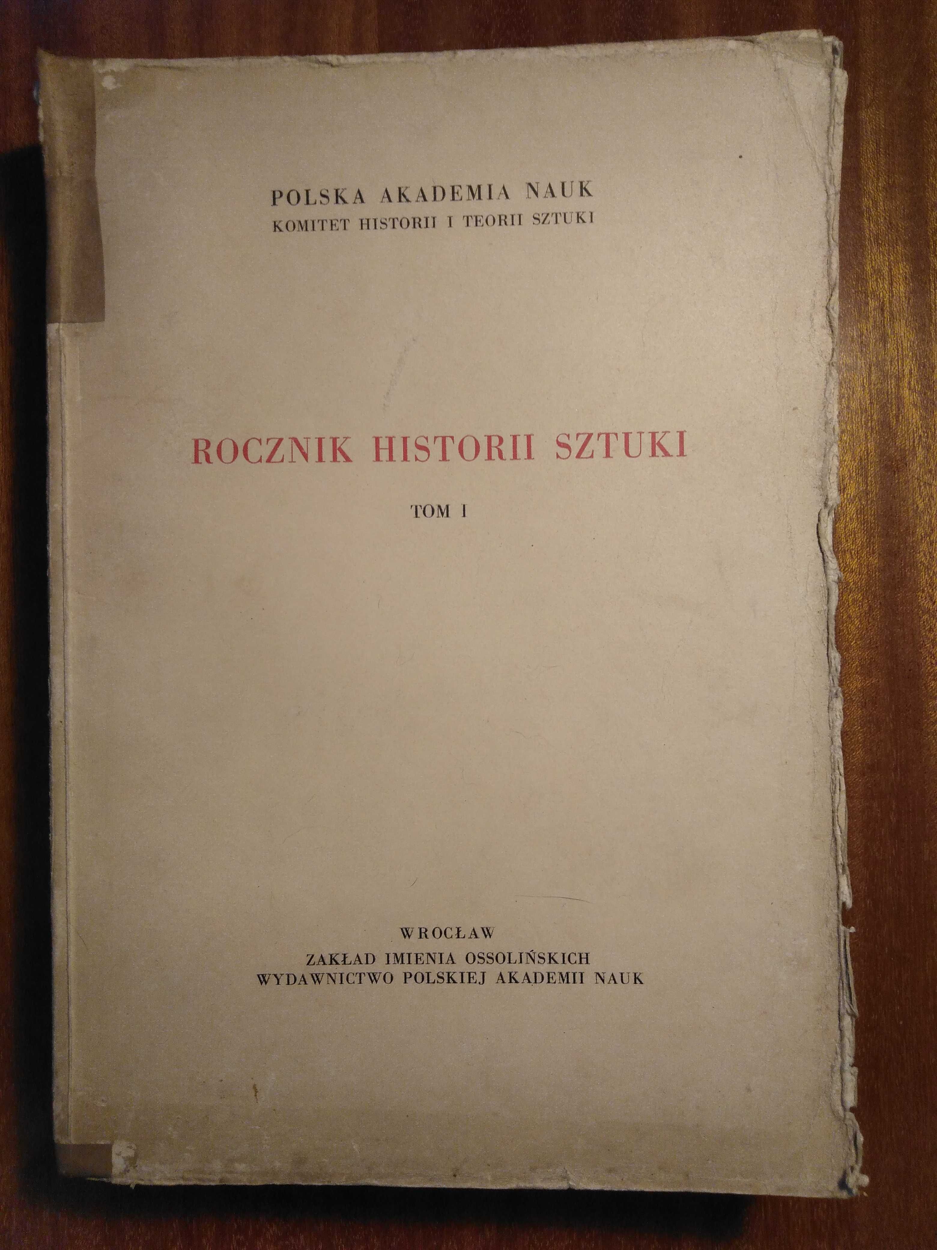 Rocznik Historii Sztuki Tom I - 1956