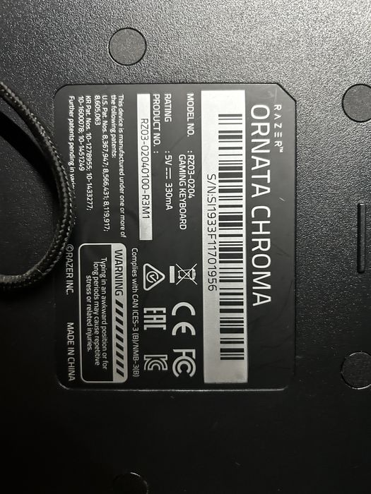 Klawiatura Razer podswietlana