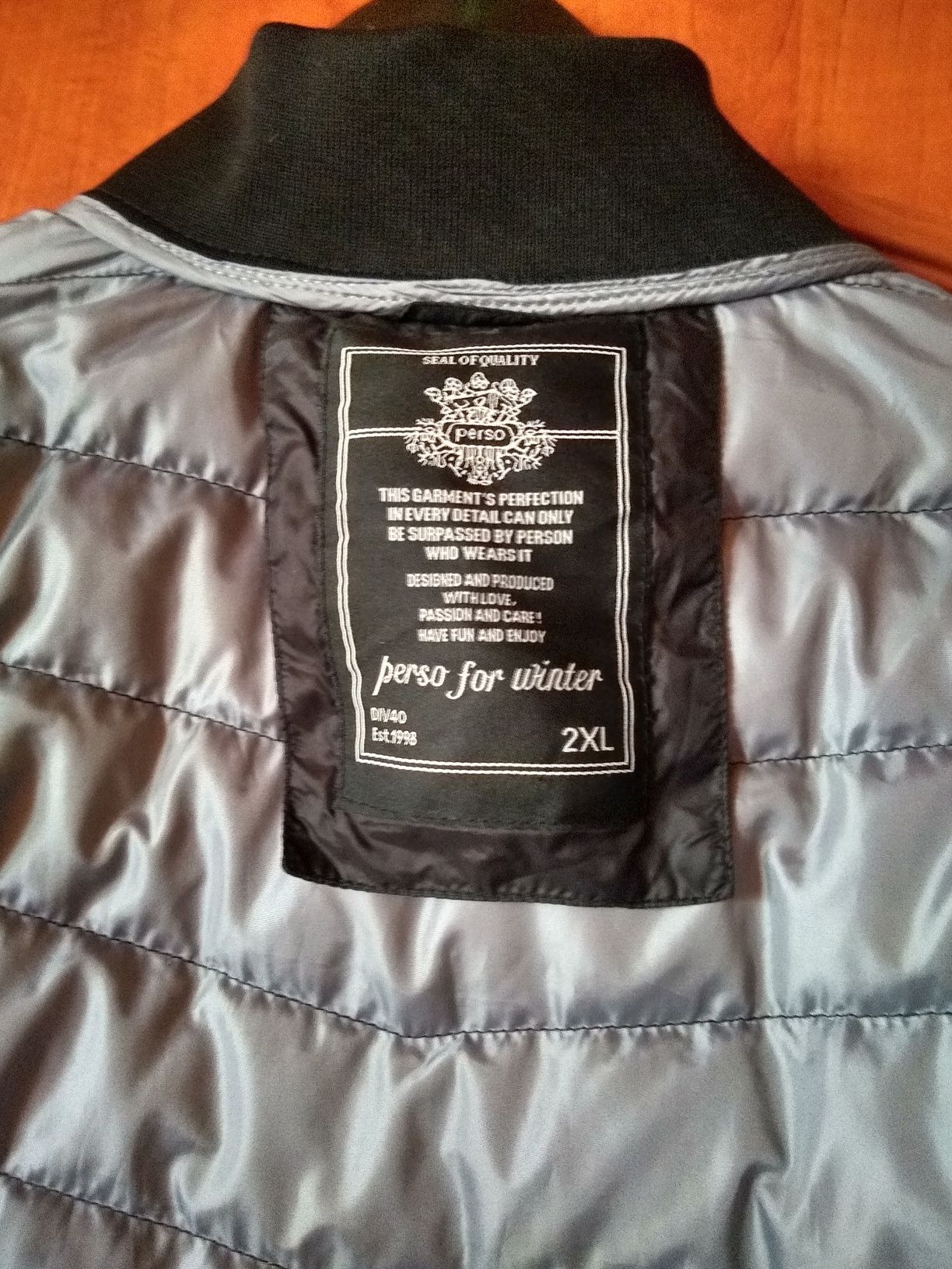 Perso  Męska kurtka puchowa, 100% Naturalny Puch, Rozmiar XL/XXL
