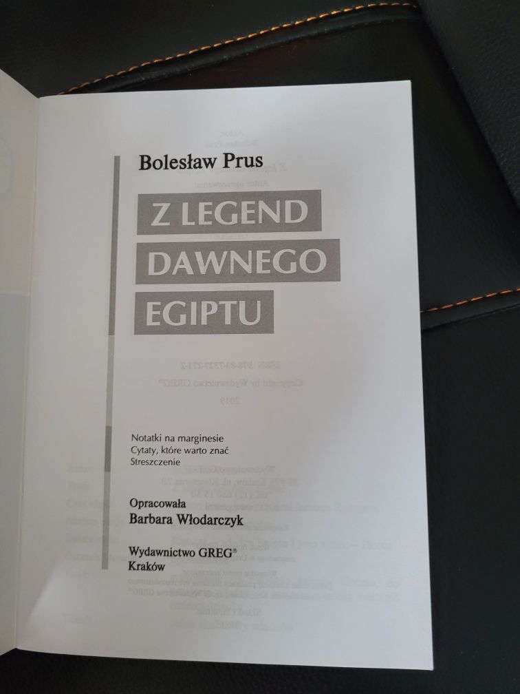 Z legend dawnego Egiptu Bolesław Prus