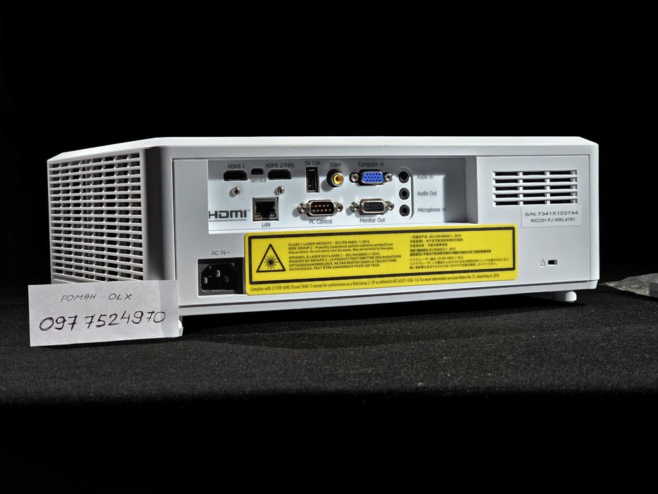 Проектор LED-Laser коротко-середньо фокусний Ricoh PJ 5860/WXL4761