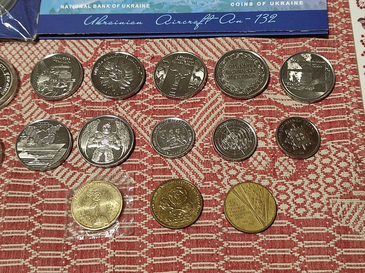 Монеты Украины, 2, 5, 10  гривен, Калина, Державні символи