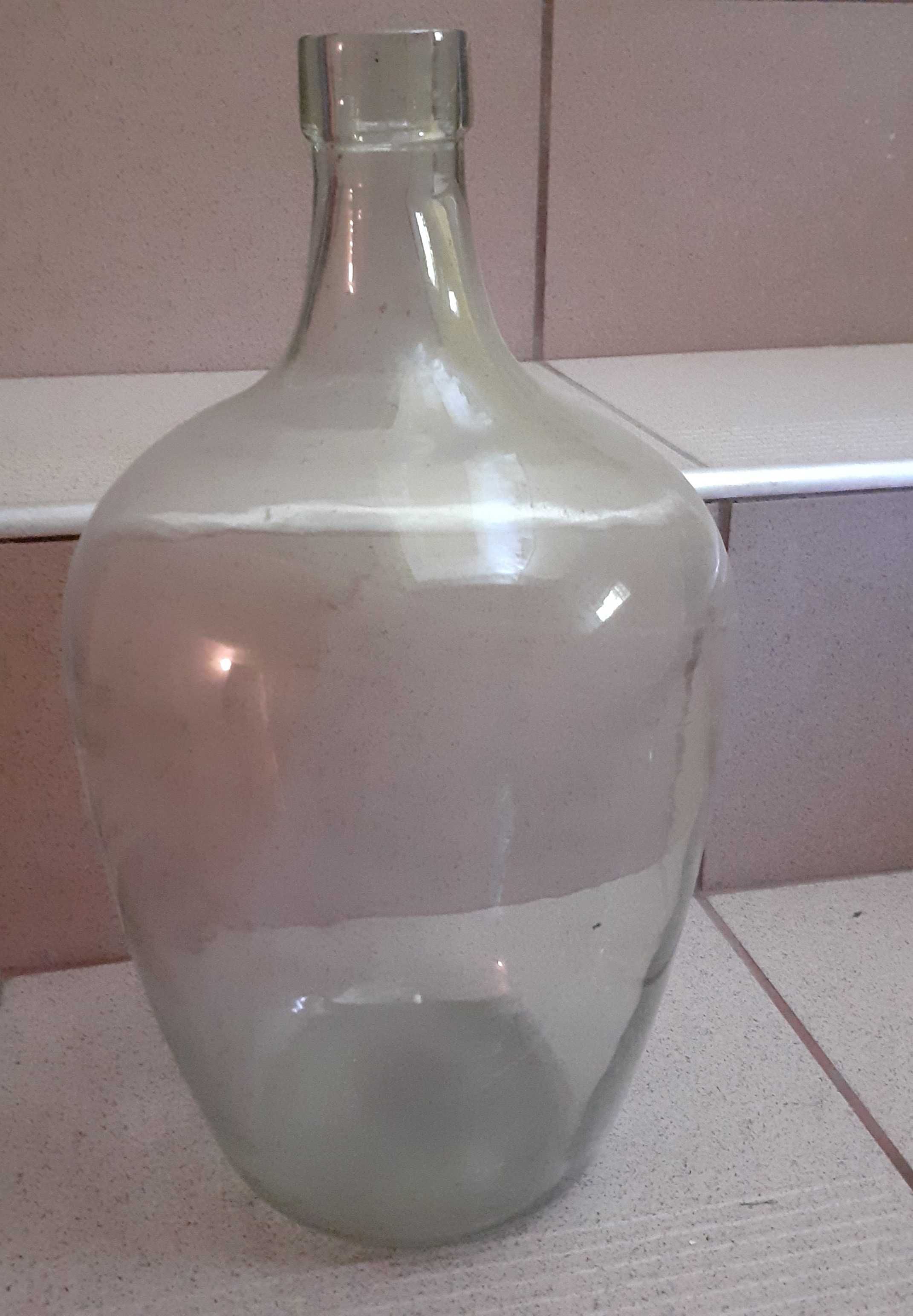 Balon gąsior dymion szklany na wino duży 6litrów PRL vintage