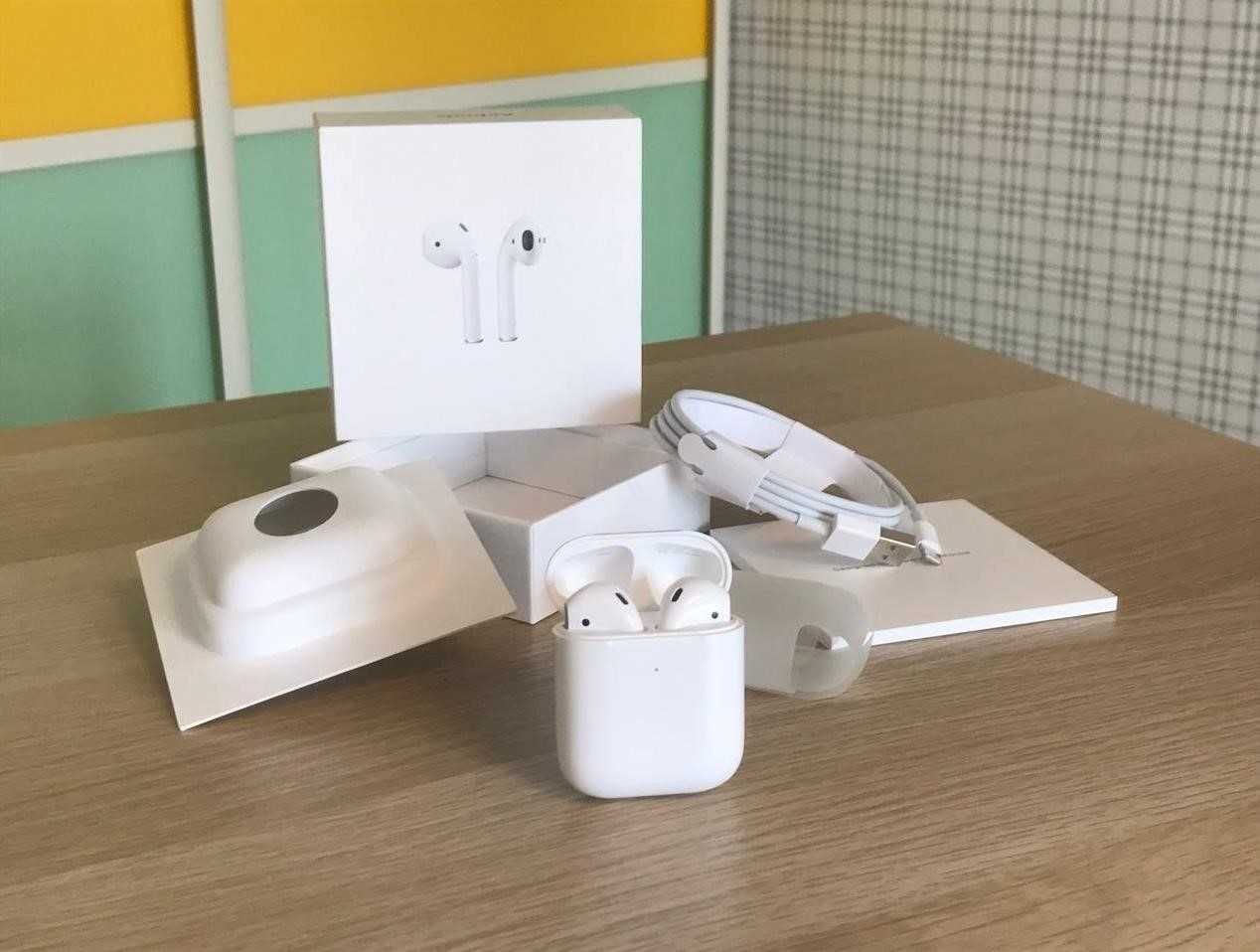 Навушники airpods 2 1в1 без шумоподавління +чохол