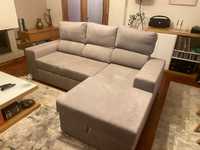 Sofa-cama com chaise-longue