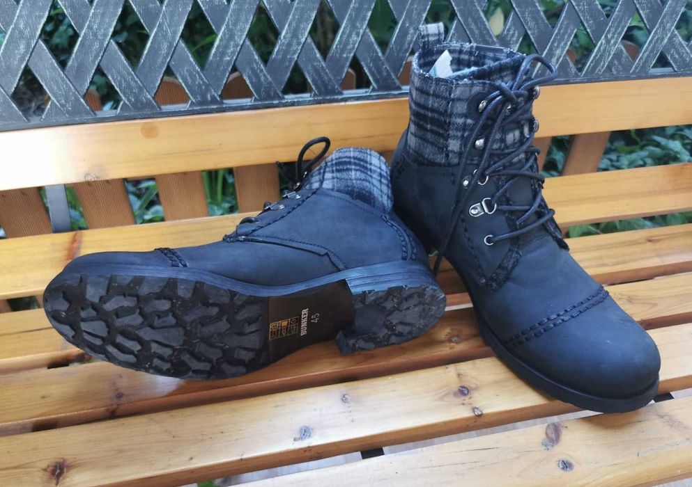 Trapery BUNKER Rozm.45 Skóra Naturalna Wkładka 29,5cm JAK NOWE