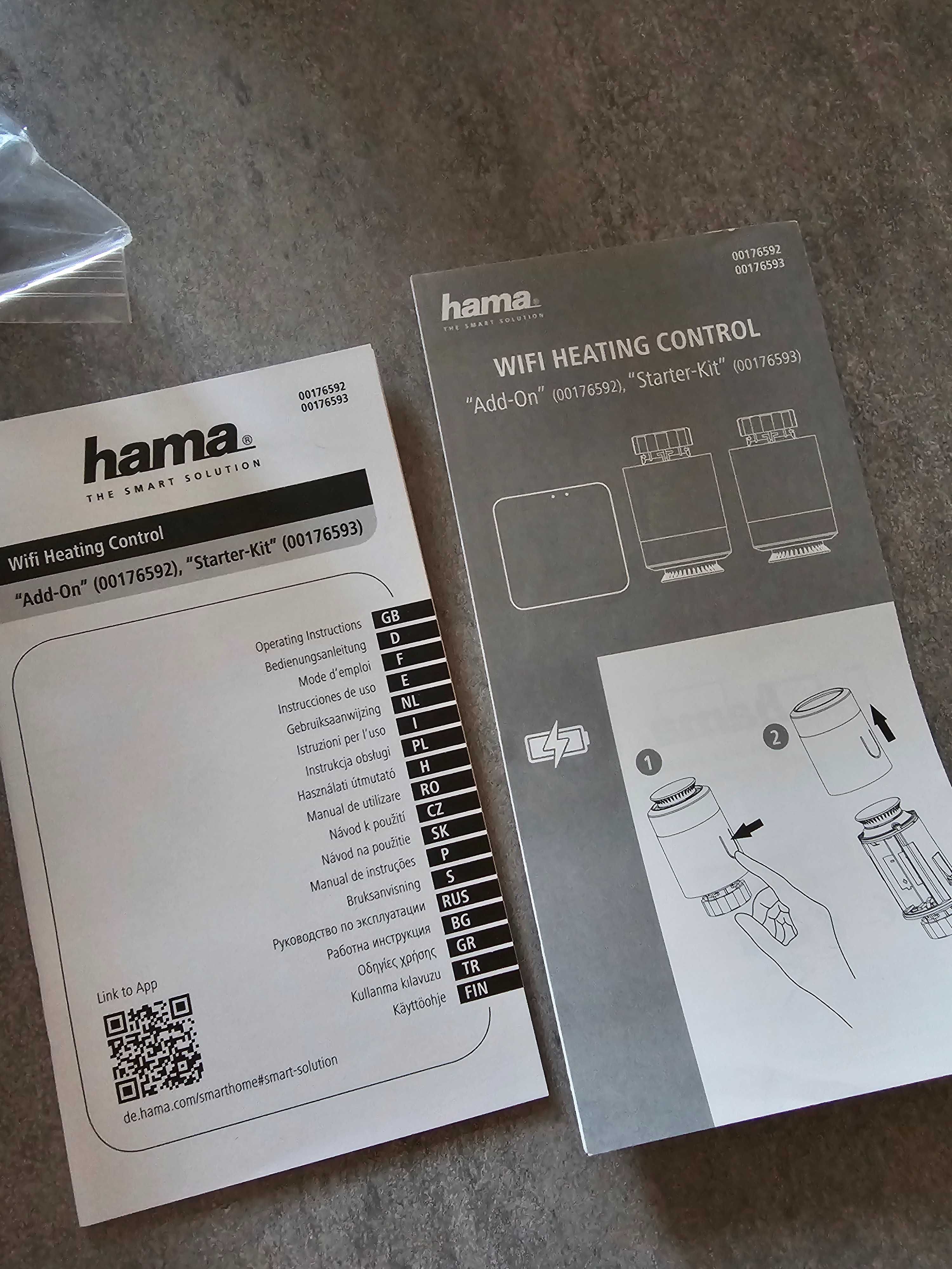Głowice termostatyczne Hama z przekaźnikiem Wifi 2 szt.