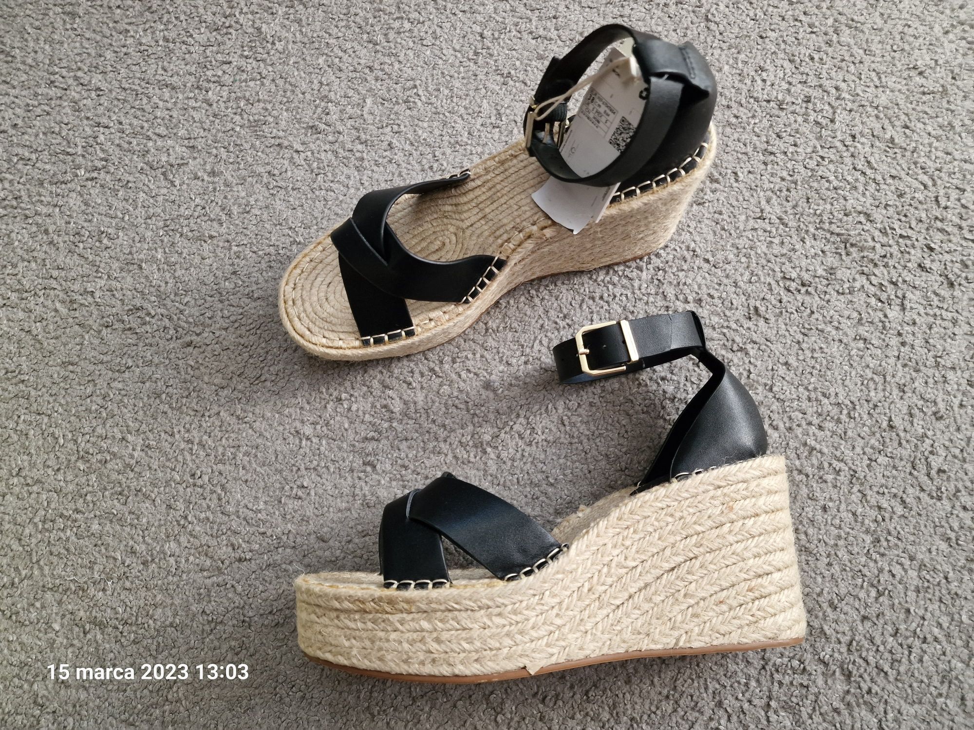 Sandały mango koturny espadryle 38  paski