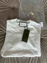 Bluzeczka sweterek krótki rękaw monogram Gucci nowa L