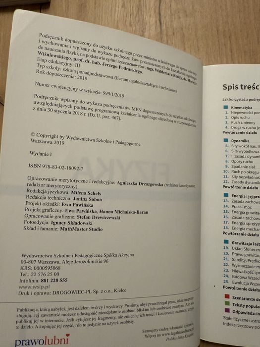 Fizyka 1 podręcznik