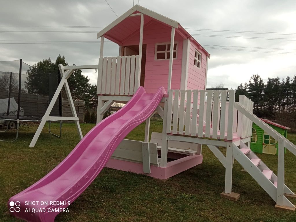 Stelaż pod ślizg huśtawki zjeżdżalnia plac zabaw wspinaczka