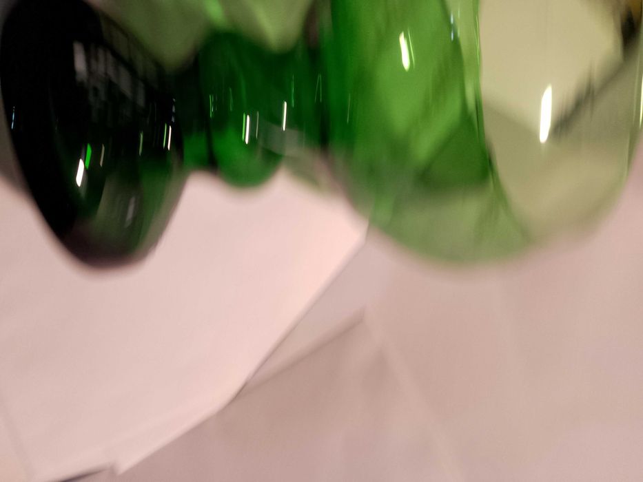 Wazon Kielich zielone szkło ozdobne duży