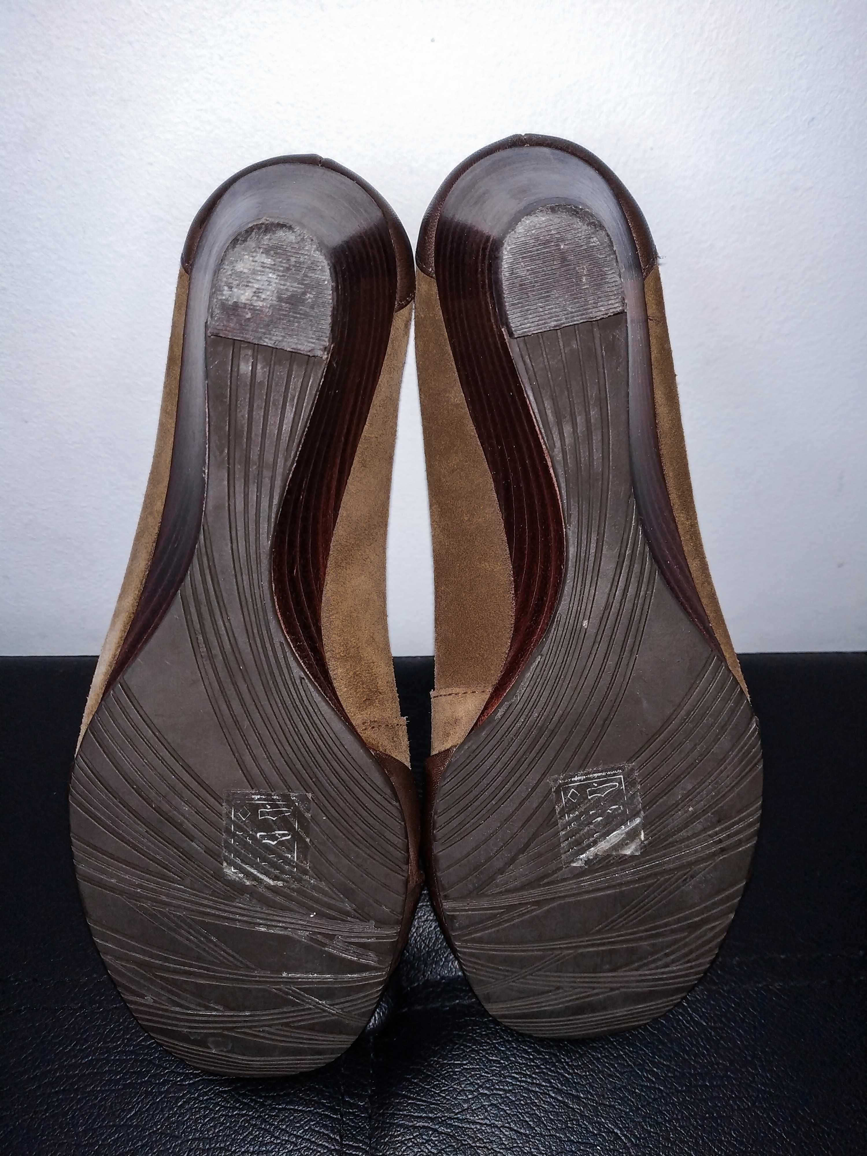 Sapatos castanhos de cunha Made IN - nr 36