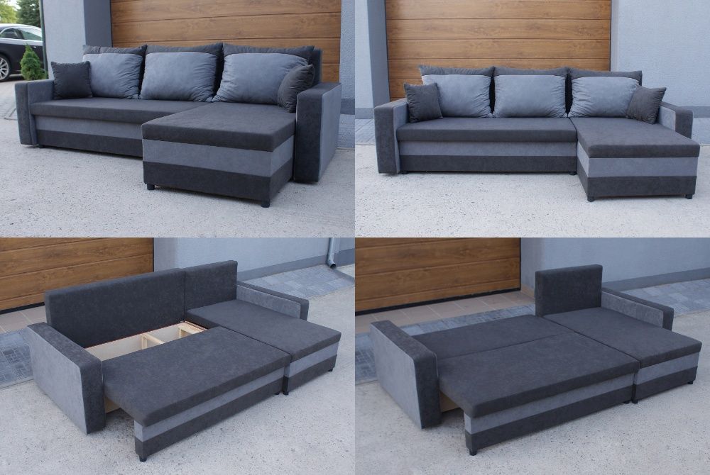 Narożnik Loft z funkcją spania! Kanapa Łóżko Rogówka Sofa