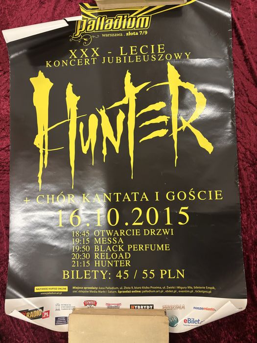 Plakat koncertowy Hunter metal polska muzyka