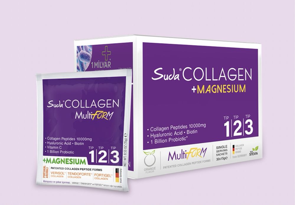 Suda Collagen + magnesium в пакетиках 15 гр/30 днів
