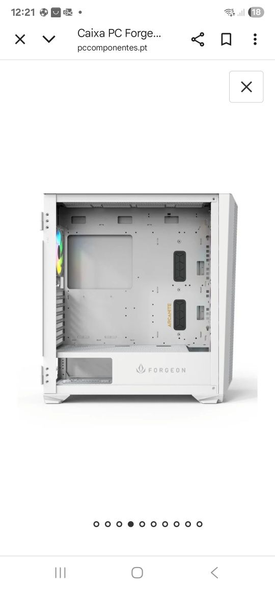 Caixa PC Forgeon Arcanite ARGB Mesh Torre  ATX Branca