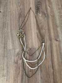 Naszyjnik wisior złoto-perłowy, praktycznie nieużywany