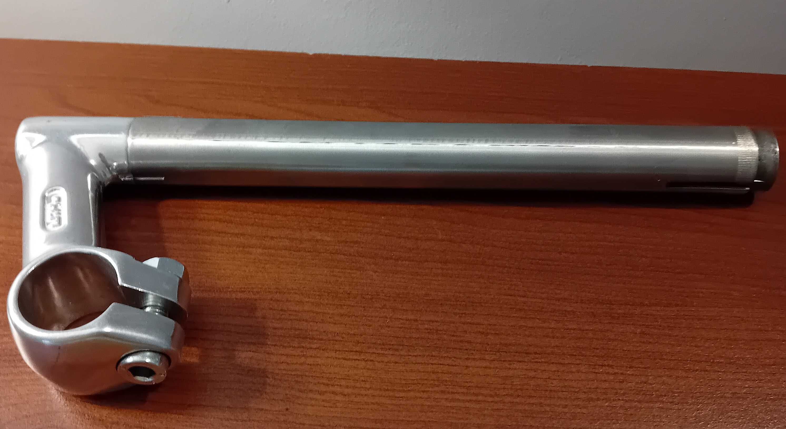 Retro mostek,wspornik kierownicy firmy WiHu dł.23cm srebrny / NOWY/.