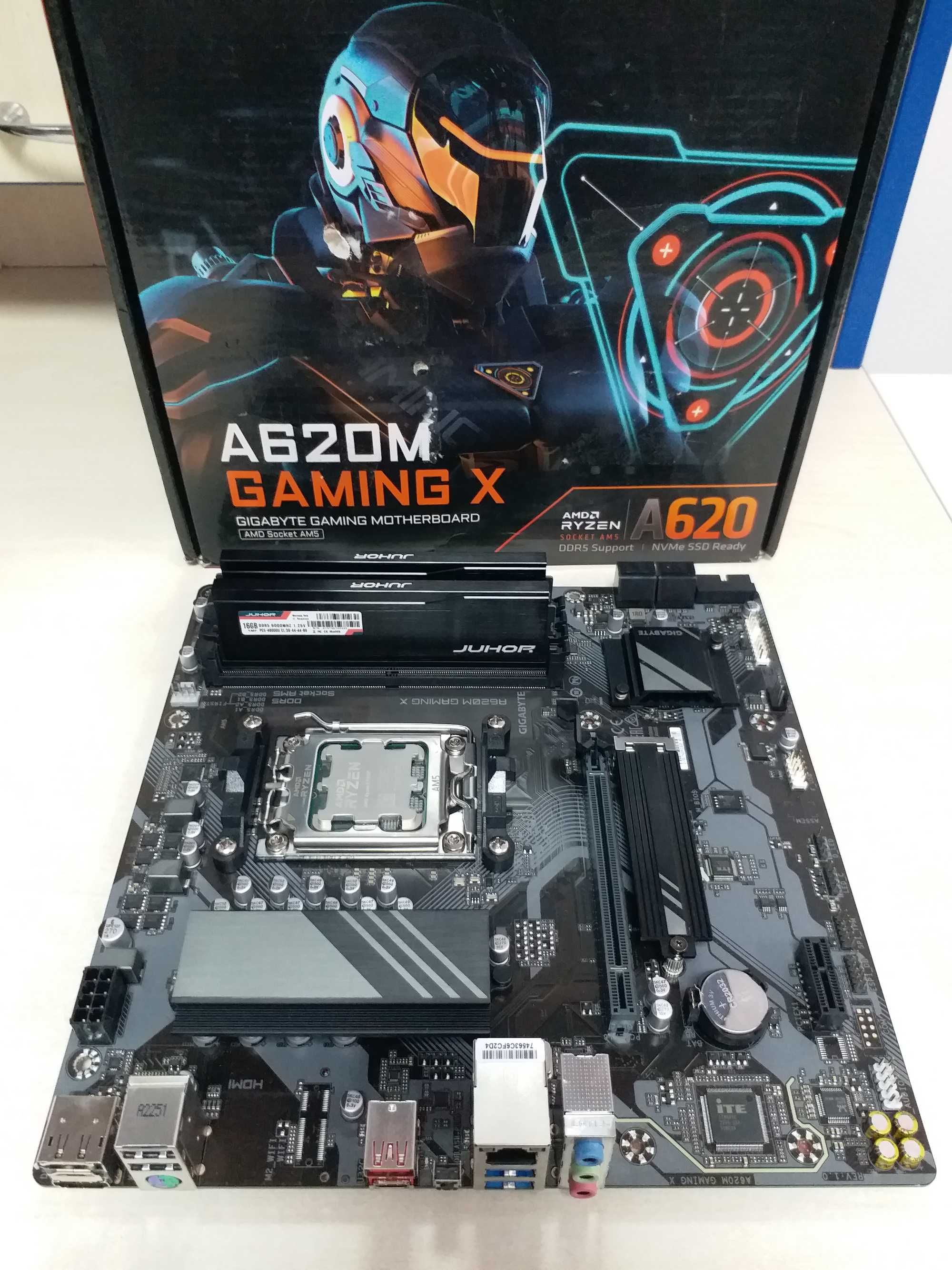 Gigabyte A620M Gaming X + Ryzen 5 7500F + DDR5 32 (2х16Gb) 6000MHz