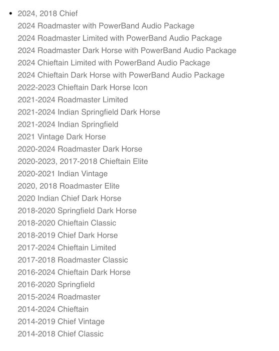 Siedzenie podgrzewane Indian Chief Chieftain Springfield Roadmaster