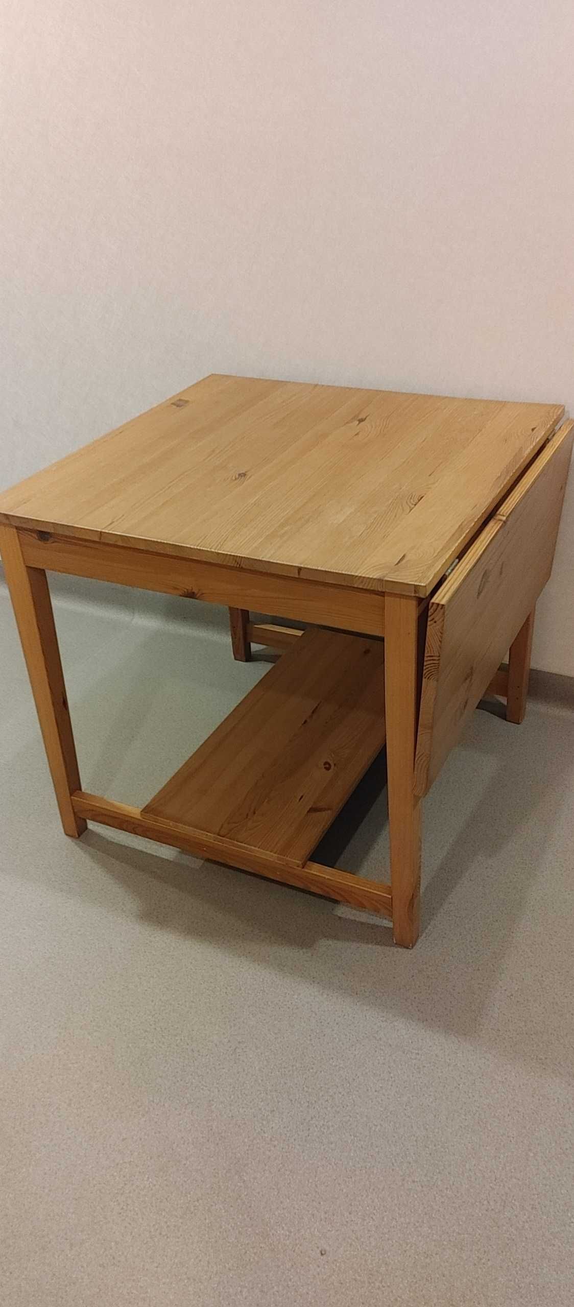 Stół IKEA LEKSVIK-drewno-rozkladany-biurko IKEA -drewno-krzesło