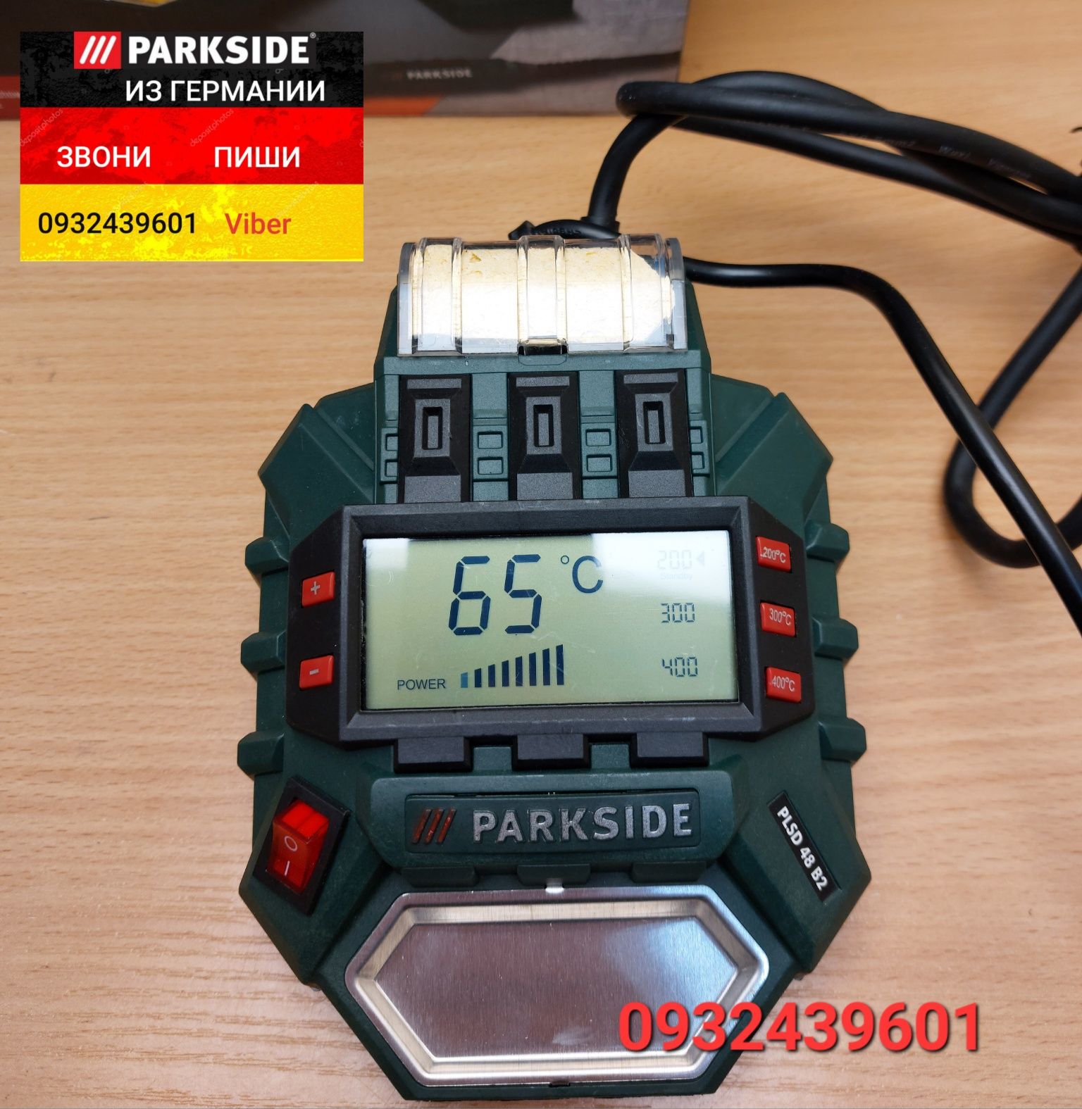 НОВАЯ Цифровая паяльная станция из ГЕРМАНИИ Паяльник Parkside PLSD48B2