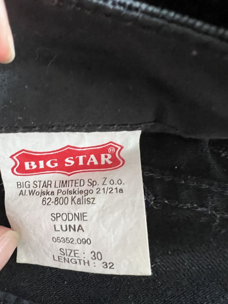 Spodnie damskie czarne jeans Big Star 30/32