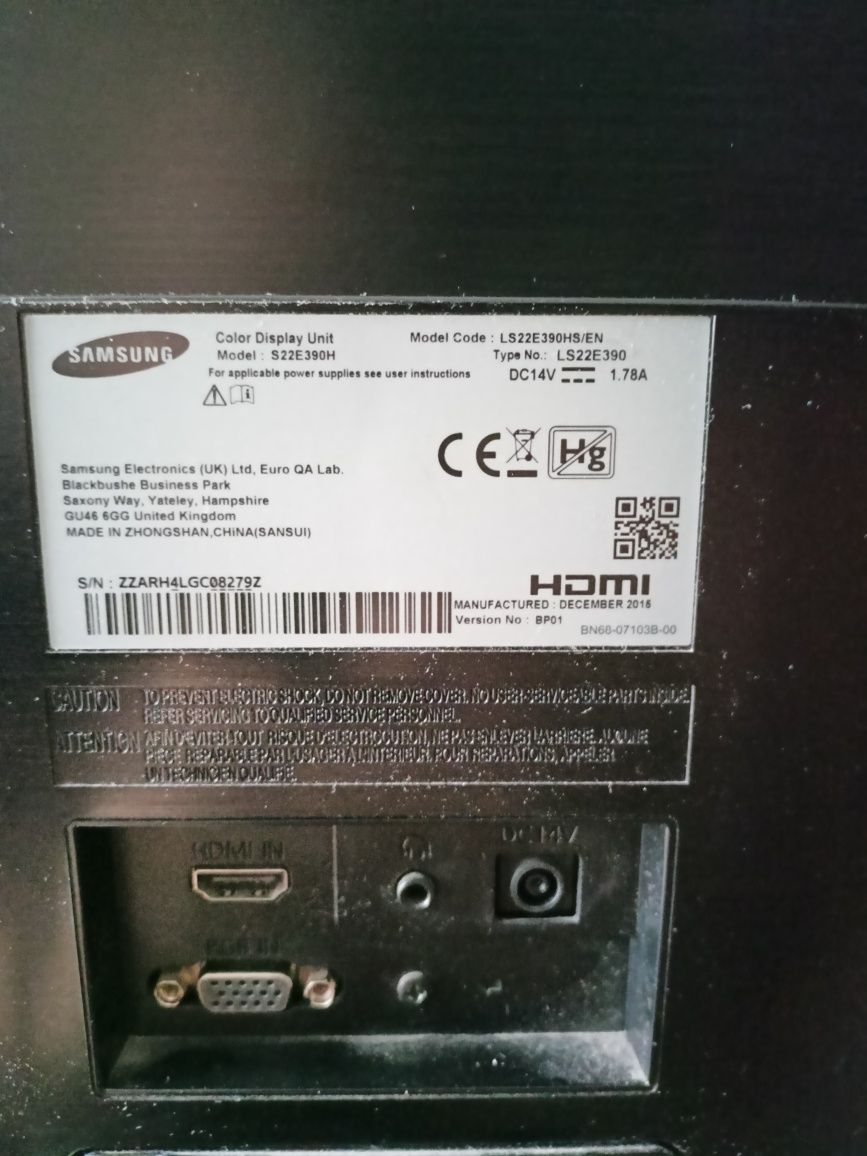Monitor Samsung S22E390HS