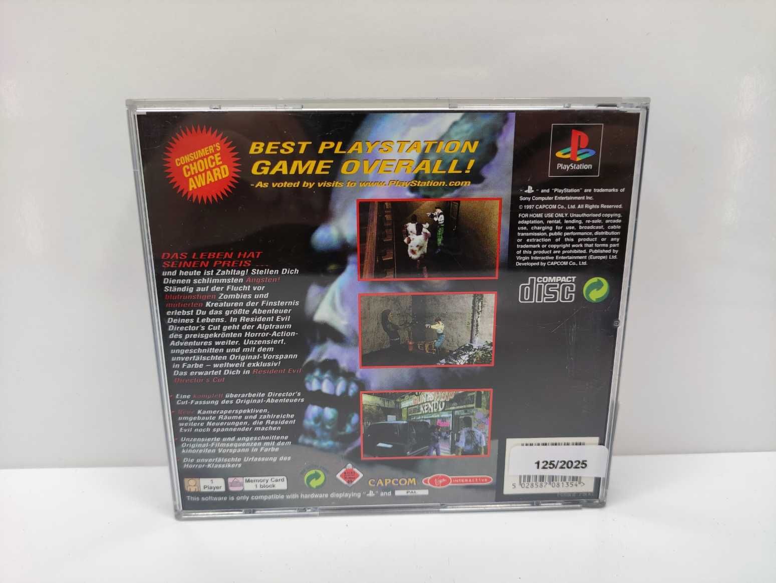Resident Evil 3 director's cut PlayStation 1 PSX PS1