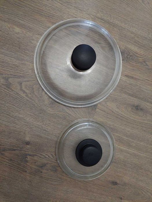 Ніж для чистки овочів і Кришки скляні для каструлі, діаметр 16 / 24