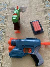 Nerfy dwie sztuki, pistolety, zabawki dla dzieci + strzałki