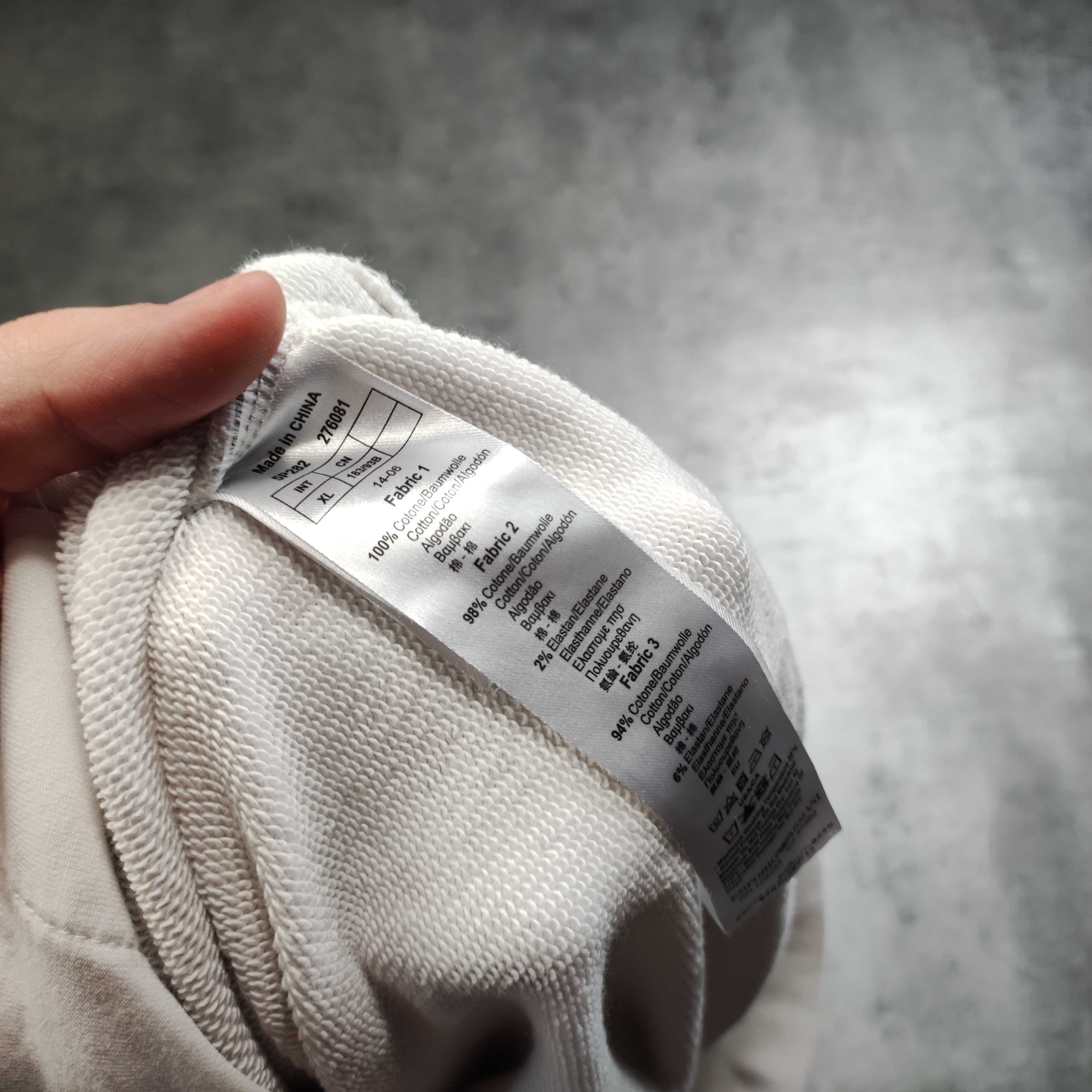 MĘSKA Bluza PREMIUM z Kapturem Hoodie Lampas Biała EA7 Emporio Armani