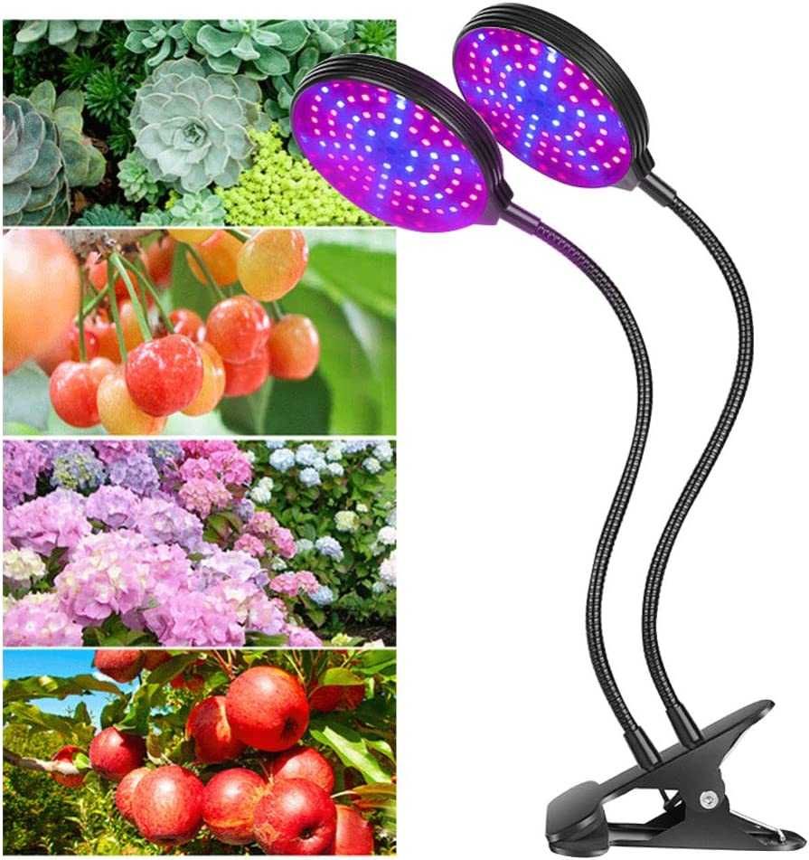 Lampa LED Grow Light: Św. słoneczne 30W Podwójna głowica, dla roślin
