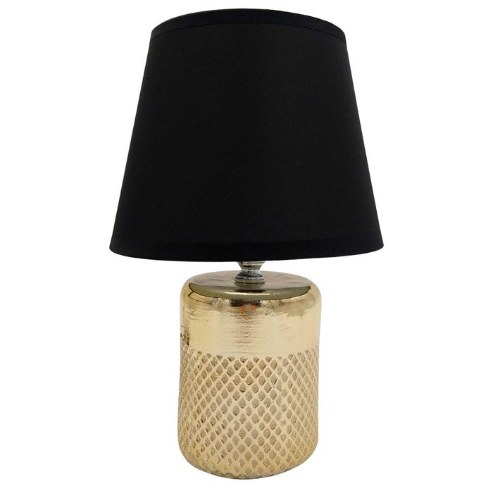 Lampka nocna złota mała lampa stołowa dekoracyjna lampka biurkowa