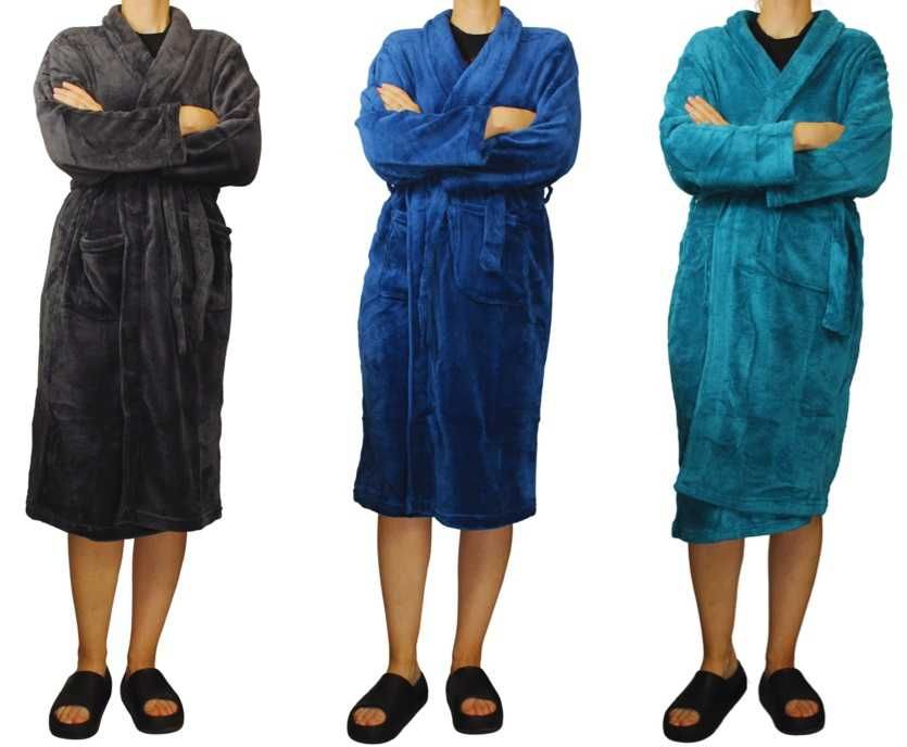 Ciepły i wygodny miękki i puszysty SZLAFROK DAMSKI rozmiar OD M DO 3XL