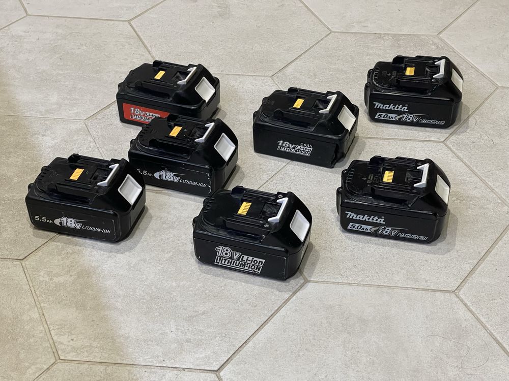 7 szt akumulatorów makita 5Ah 18V bl1850b zamienniki