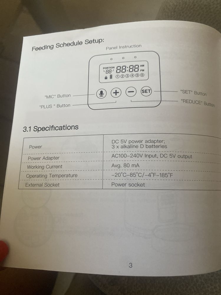 Automatyczny podajnik karmy dla psa lub kota