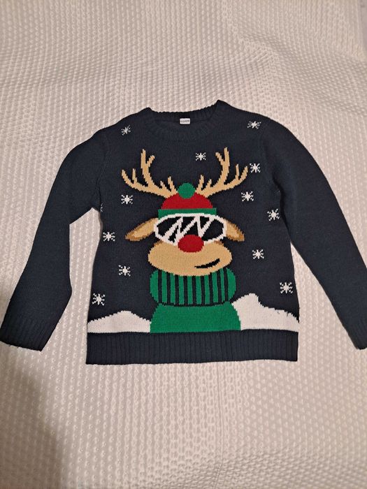 Sweter świąteczny chłopięcy 128