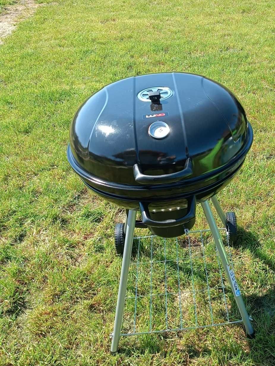 Nowy Mocny Grill ogrodowy węglowy 54cm z pokrywą przenośny Ruszt