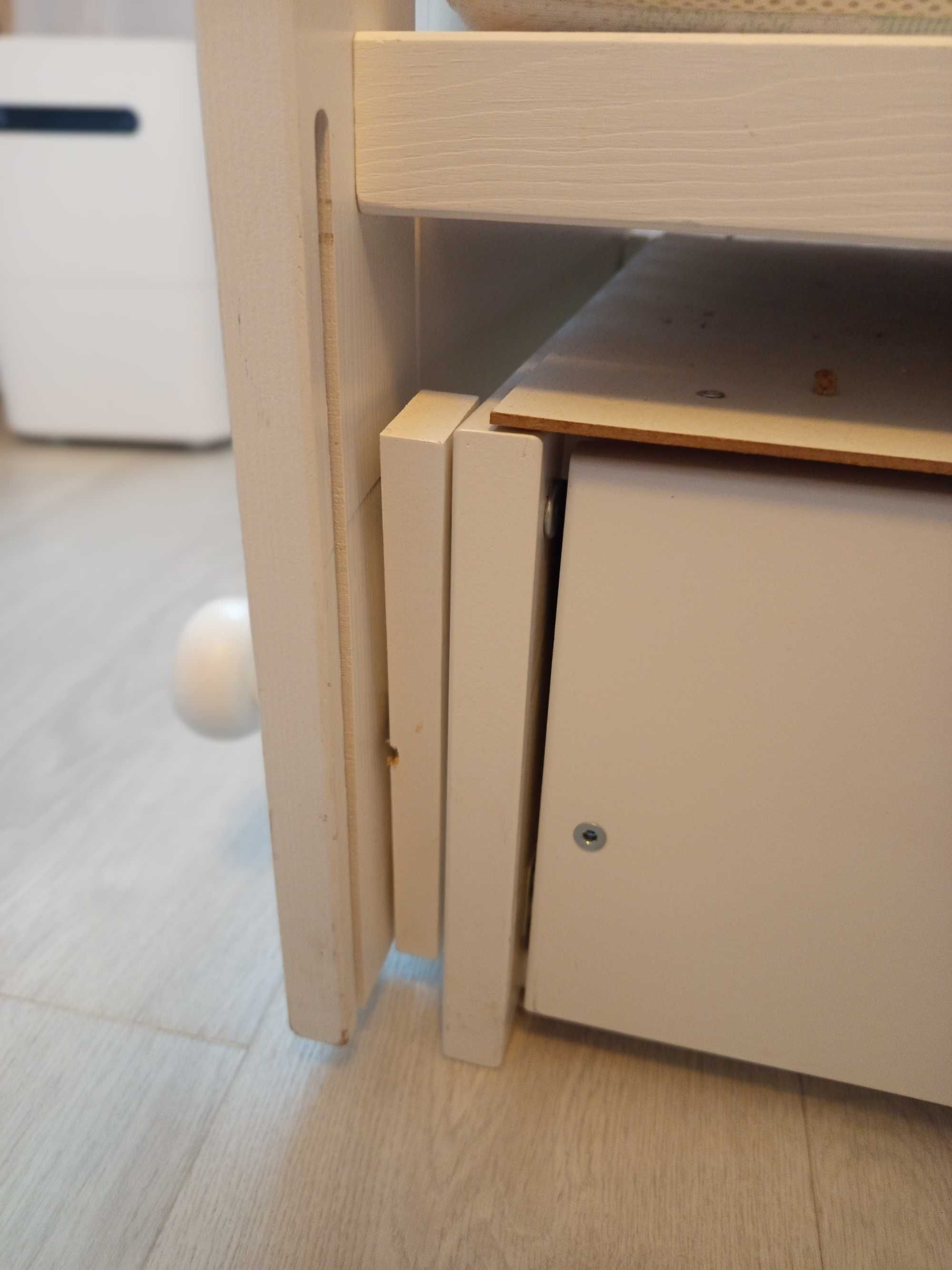 Łóżeczko Klupś Luna 120x60 funkcja kołyski + Materac Alvi [stand bdb]