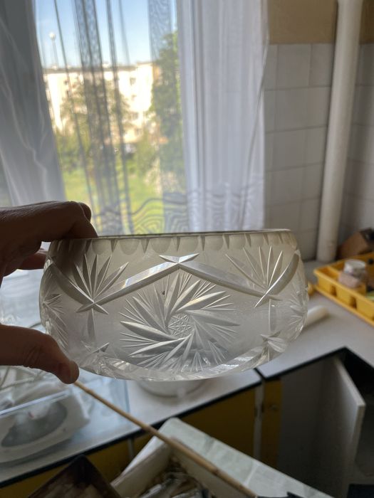 Misa miska kryształowa salaterka kryształ julia PRL ząbkowice