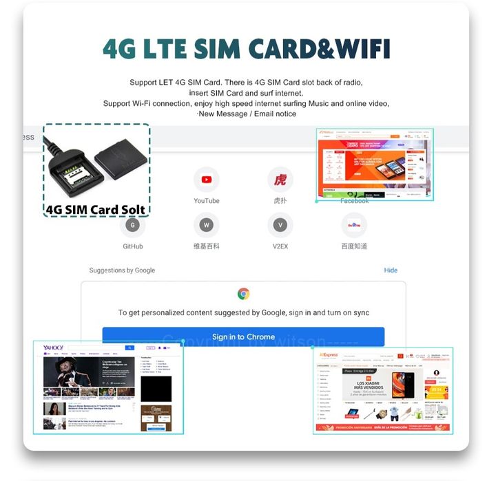 Ecrã Android e CarPlay 10.25" Full HD Audi A1 A3 A4 A6 Q5