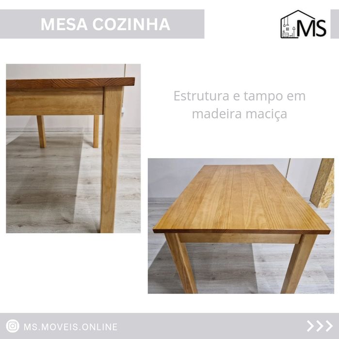 Mesa de Cozinha em Pinho - NOVA Várias medidas disponíveis