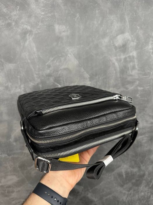 Мужская кожаная сумка louis vuitton чоловіча шкіряна сумка луі вітон